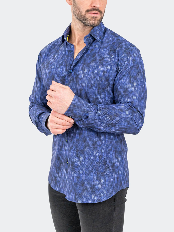 Maceoo Stretch Shirt | Einstein StretchiPixelated Purple