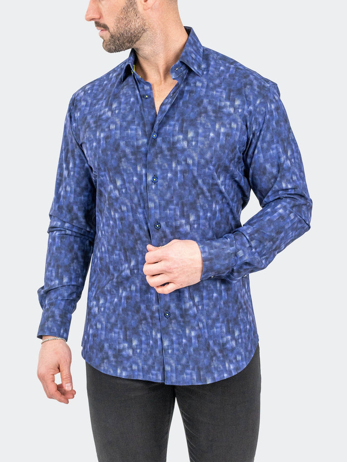 Maceoo Stretch Shirt | Einstein StretchiPixelated Purple