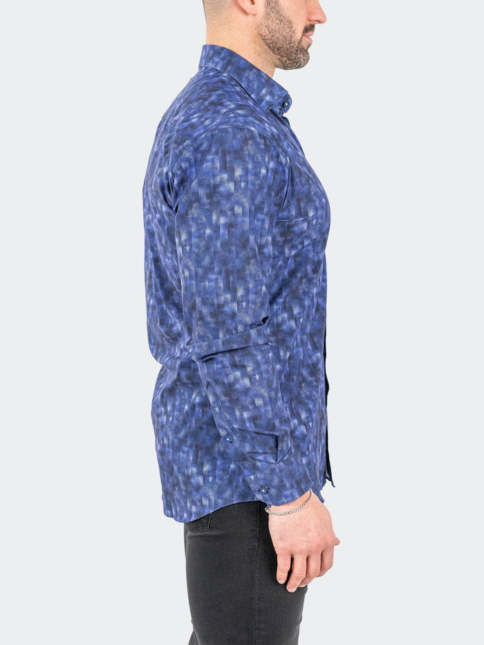 Maceoo Stretch Shirt | Einstein StretchiPixelated Purple