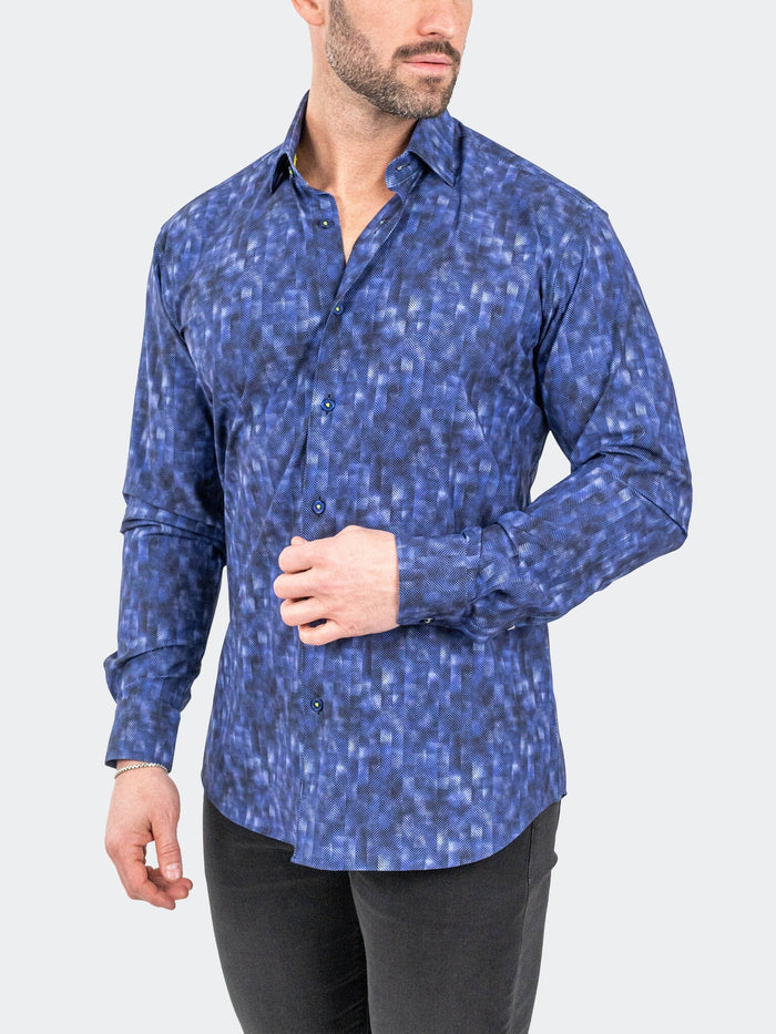 Maceoo Stretch Shirt | Einstein StretchiPixelated Purple