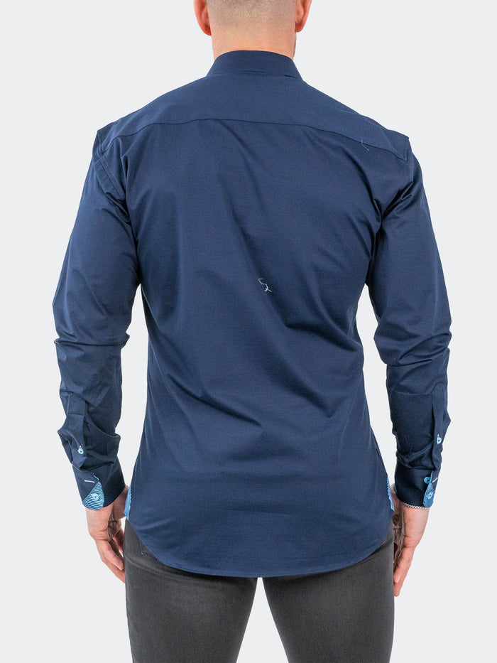 Maceoo Stretch Shirt | Einstein StretchSolidOptical Navy