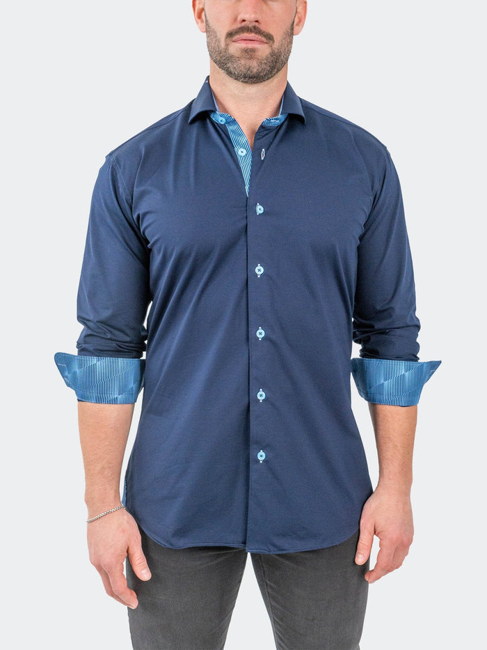 Maceoo Stretch Shirt | Einstein StretchSolidOptical Navy