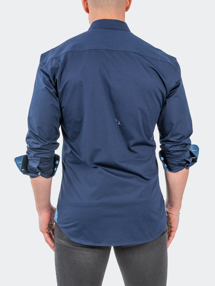 Maceoo Stretch Shirt | Einstein StretchSolidOptical Navy