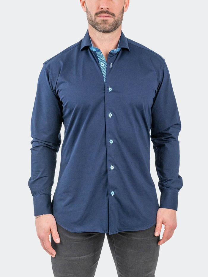 Maceoo Stretch Shirt | Einstein StretchSolidOptical Navy