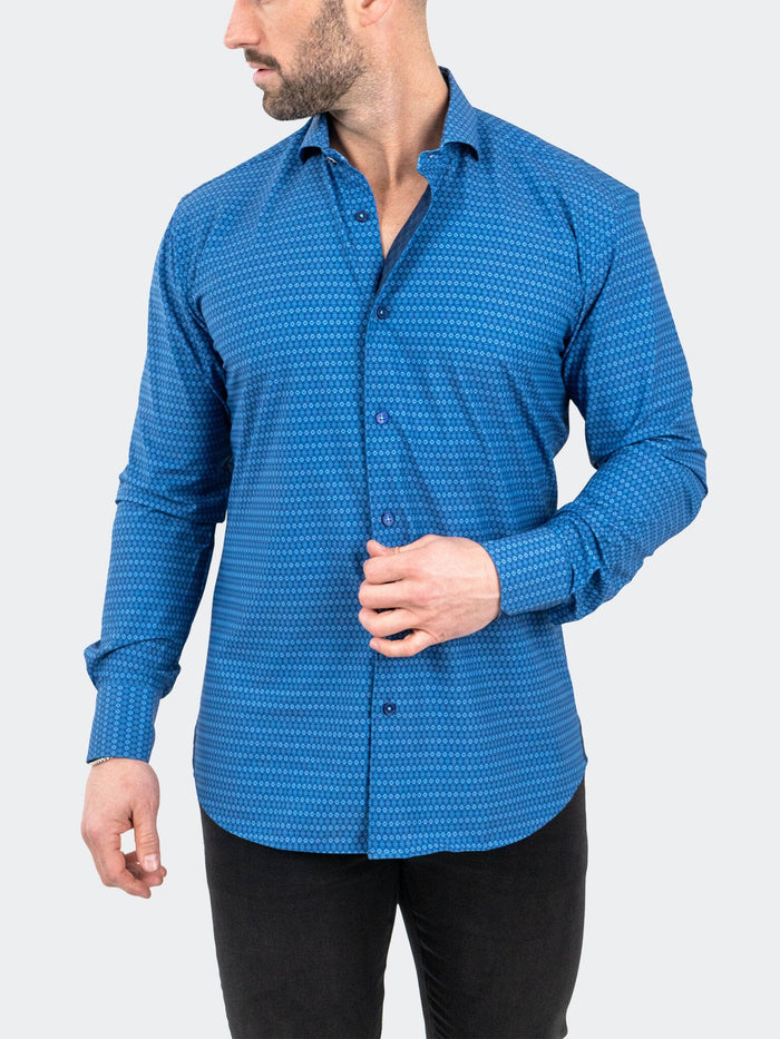 Maceoo Stretch Shirt | Einstein StretchSpectacle Blue