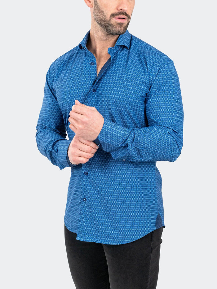 Maceoo Stretch Shirt | Einstein StretchSpectacle Blue