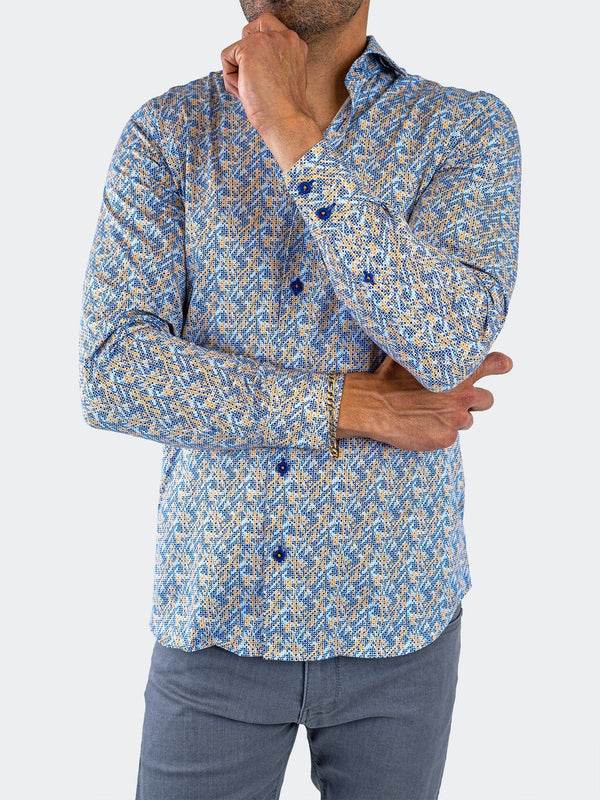 Maceoo Shirt | Einstein Stretchsymbol22 Blue