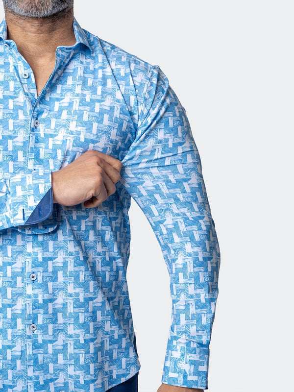 Maceoo Shirt | Einstein StretchwoodWaves Blue