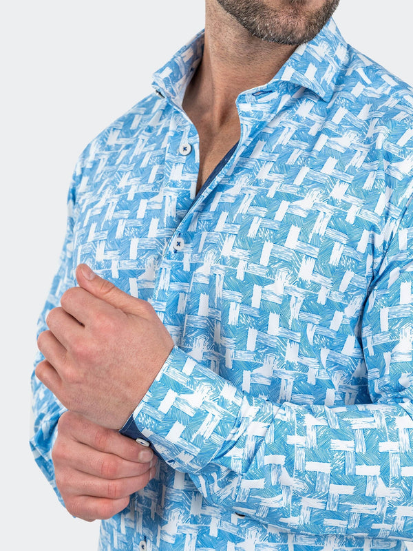 Maceoo Shirt | Einstein StretchwoodWaves Blue