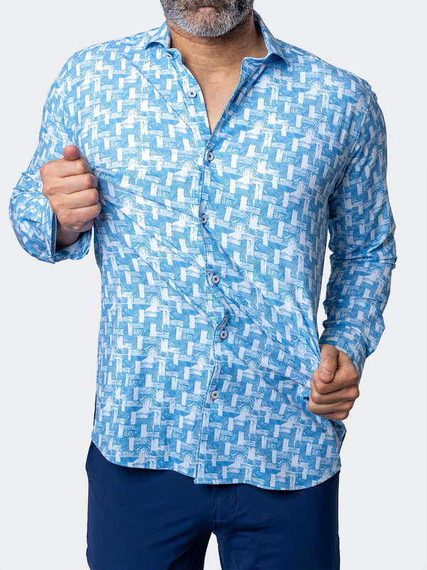 Maceoo Shirt | Einstein StretchwoodWaves Blue