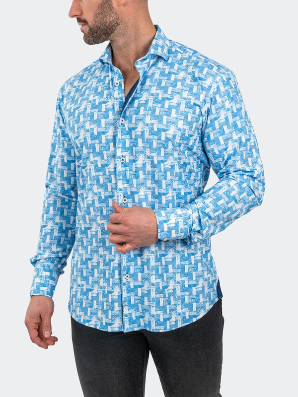 Maceoo Shirt | Einstein StretchwoodWaves Blue