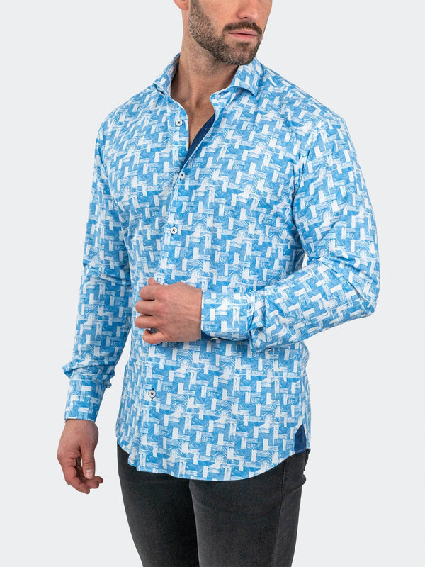 Maceoo Shirt | Einstein StretchwoodWaves Blue