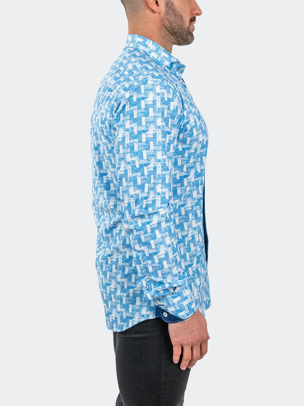 Maceoo Shirt | Einstein StretchwoodWaves Blue