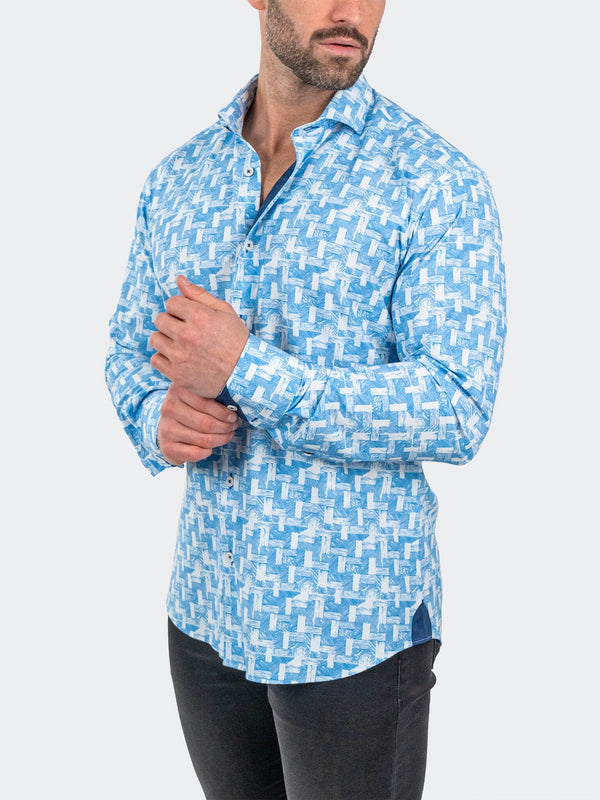 Maceoo Shirt | Einstein StretchwoodWaves Blue