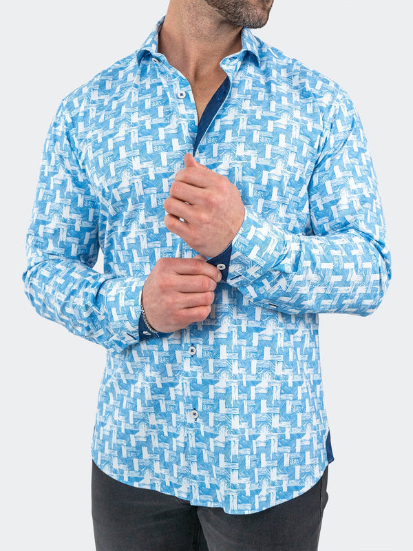 Maceoo Shirt | Einstein StretchwoodWaves Blue