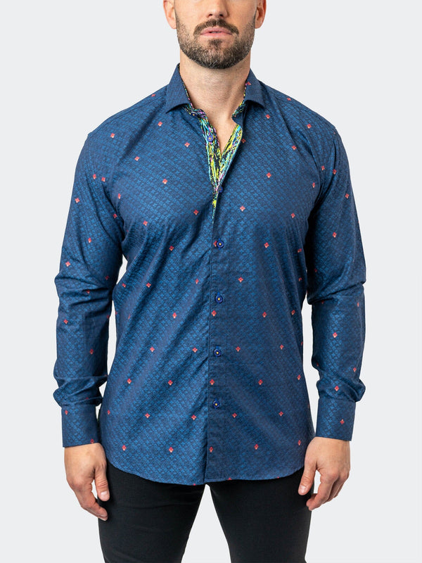 Maceoo Stretch Shirt | Einstein Symbols 12 Blue