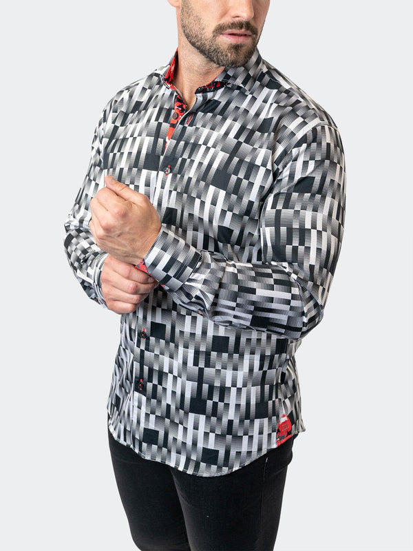 Maceoo Stretch Shirt | Einstein WhiteNoise White