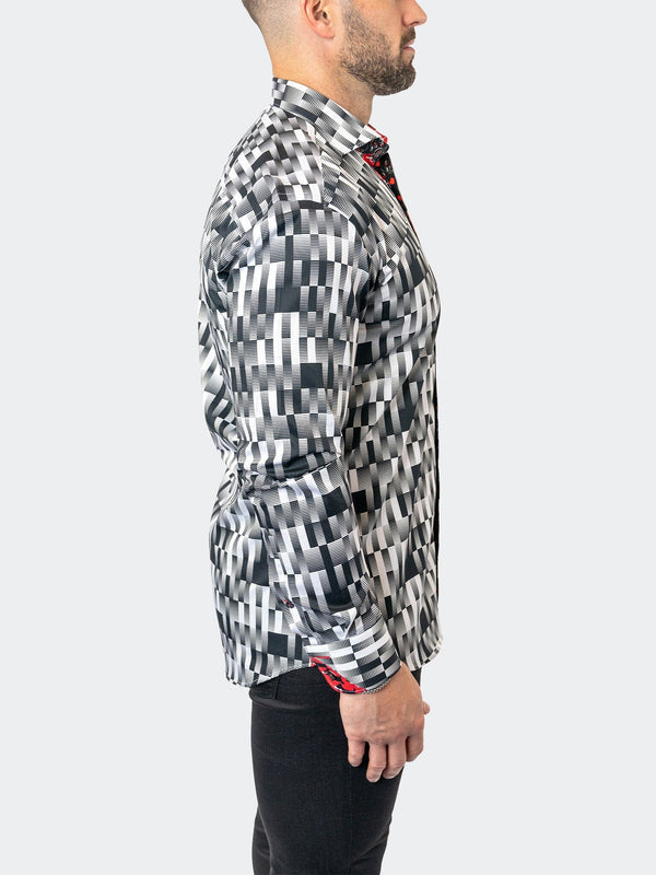 Maceoo Stretch Shirt | Einstein WhiteNoise White