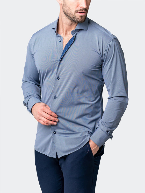 Maceoo Stretch Shirt | Einstein Yoli Blue