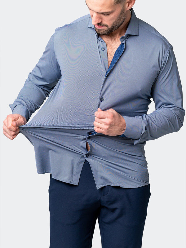 Maceoo Stretch Shirt | Einstein Yoli Blue