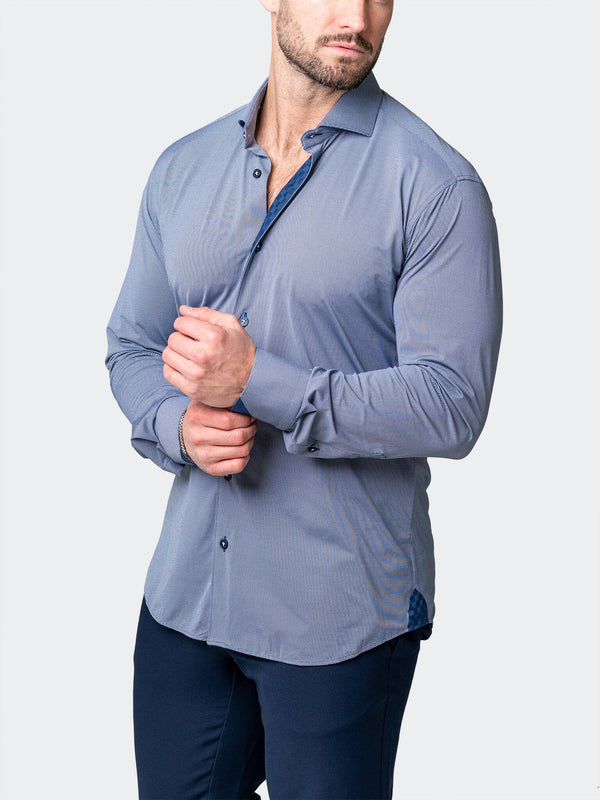 Maceoo Stretch Shirt | Einstein Yoli Blue