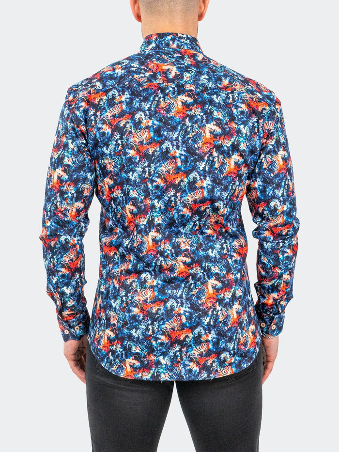 Maceoo Stretch Shirt |Fibonacci Absolem Blue