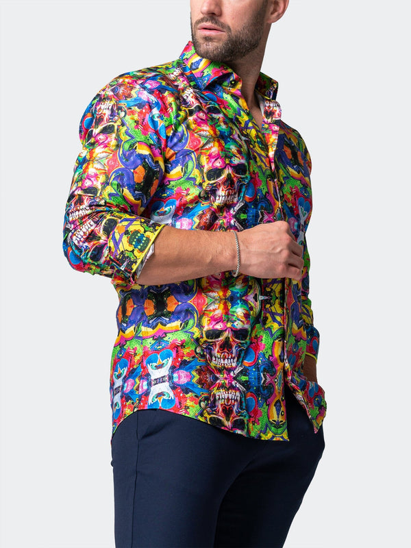 Maceoo Stretch Shirt | Fibonacci AcidSkull Multi