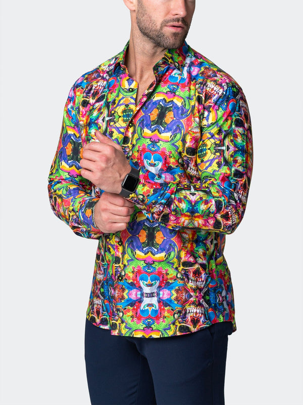 Maceoo Stretch Shirt | Fibonacci AcidSkull Multi