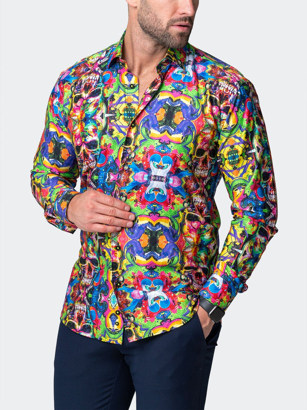 Maceoo Stretch Shirt | Fibonacci AcidSkull Multi