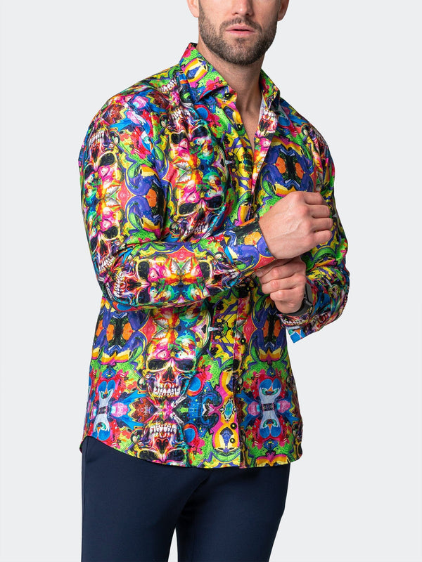 Maceoo Stretch Shirt | Fibonacci AcidSkull Multi