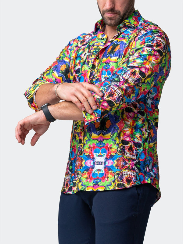 Maceoo Stretch Shirt | Fibonacci AcidSkull Multi