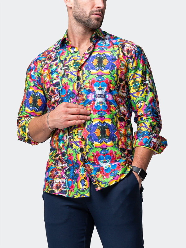 Maceoo Stretch Shirt | Fibonacci AcidSkull Multi