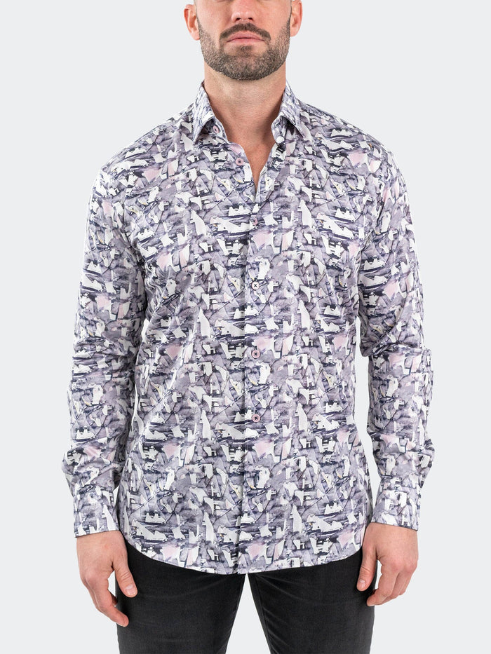 Maceoo Stretch Shirt | Fibonacci Birch White