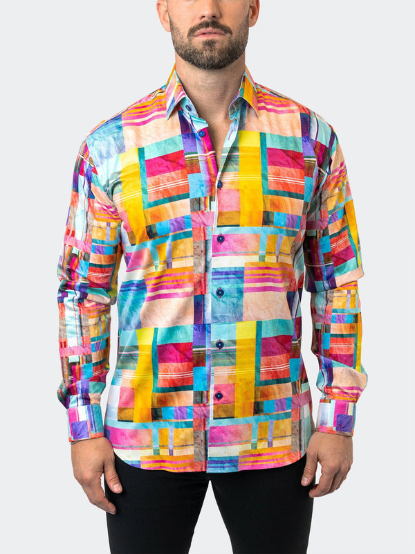 Maceoo Stretch Shirt | Fibonacci Cube 41 Multi