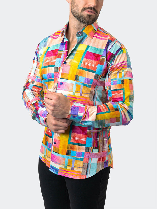 Maceoo Stretch Shirt | Fibonacci Cube 41 Multi