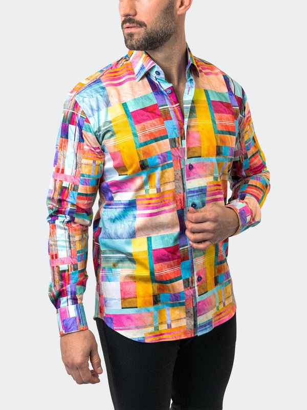 Maceoo Stretch Shirt | Fibonacci Cube 41 Multi