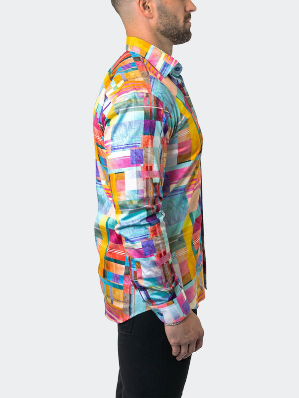 Maceoo Stretch Shirt | Fibonacci Cube 41 Multi