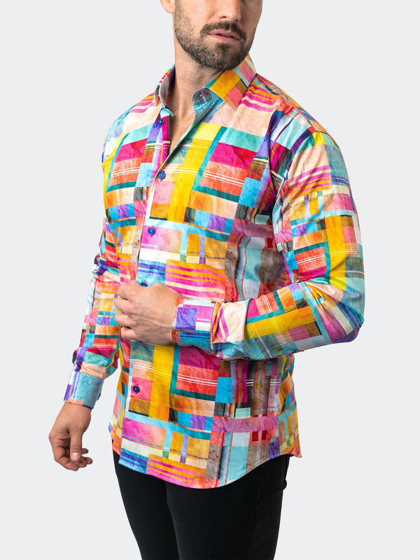 Maceoo Stretch Shirt | Fibonacci Cube 41 Multi