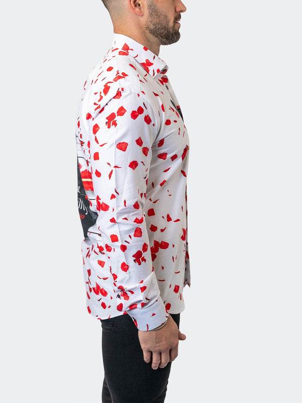 Maceoo Stretch Shirt | Fibonacci GuiltyLove White