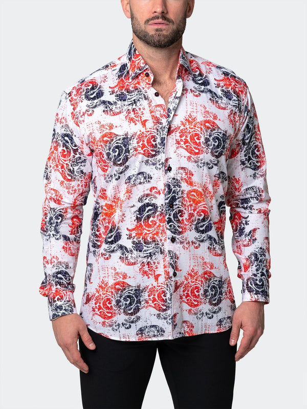 Maceoo Stretch Shirt | Fibonacci Husk Red