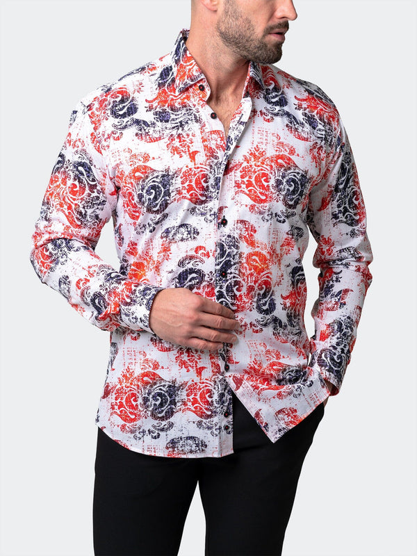 Maceoo Stretch Shirt | Fibonacci Husk Red