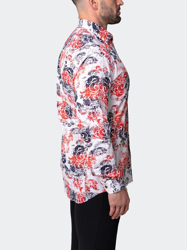 Maceoo Stretch Shirt | Fibonacci Husk Red