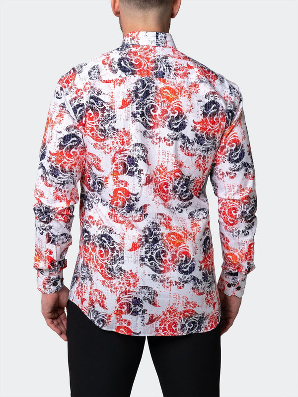 Maceoo Stretch Shirt | Fibonacci Husk Red