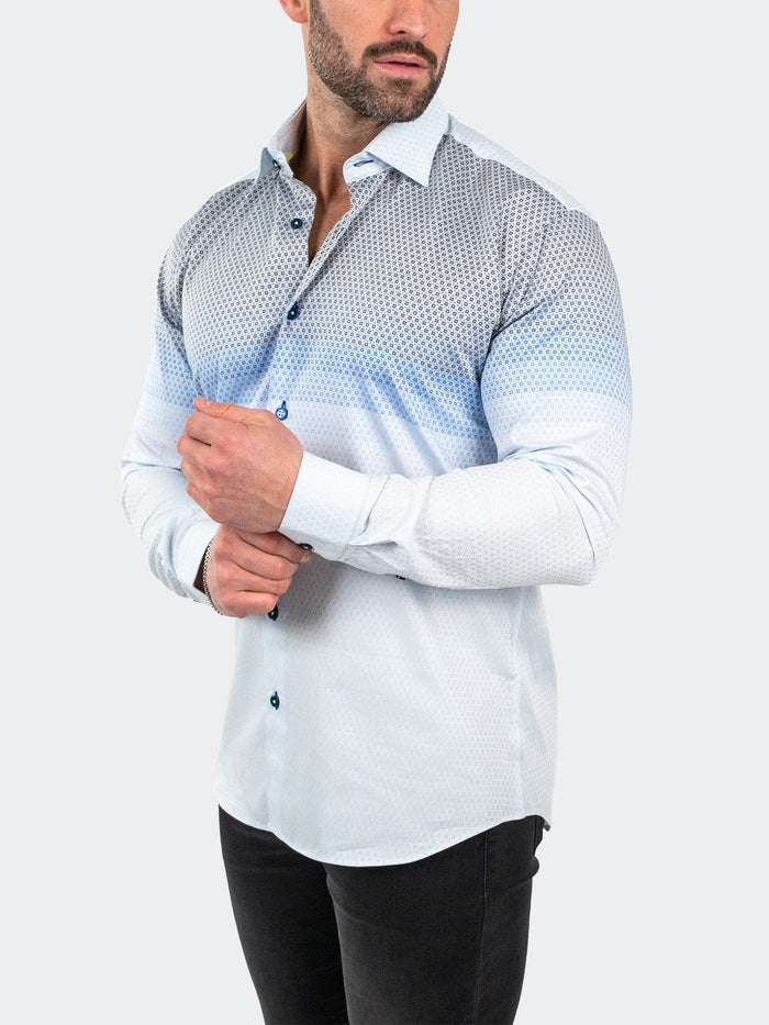 Maceoo Stretch Shirt | Fibonacci Jacqdegrade Blue