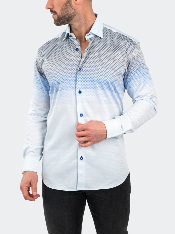 Maceoo Stretch Shirt | Fibonacci Jacqdegrade Blue