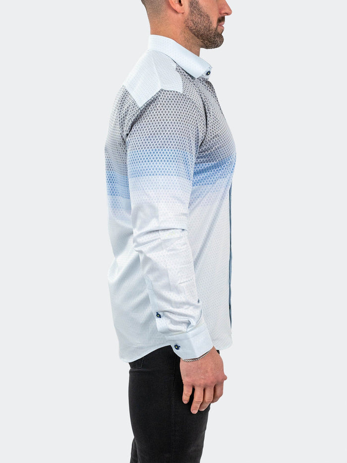 Maceoo Stretch Shirt | Fibonacci Jacqdegrade Blue