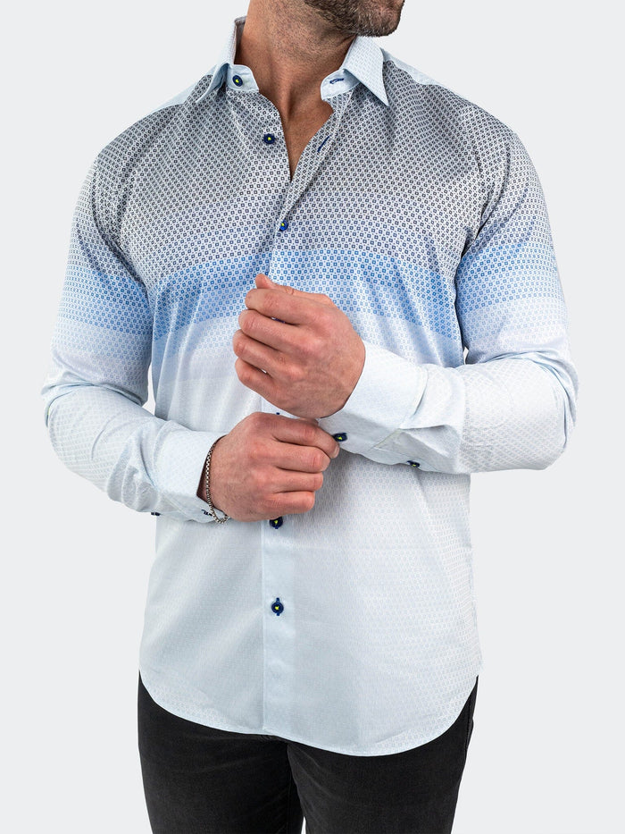 Maceoo Stretch Shirt | Fibonacci Jacqdegrade Blue