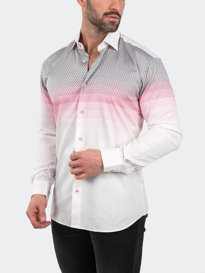 Maceoo Stretch Shirt | Fibonacci Jacqdegrade Pink