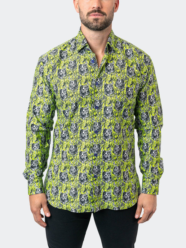 Maceoo Stretch Shirt | Fibonacci Jungle 70 Green