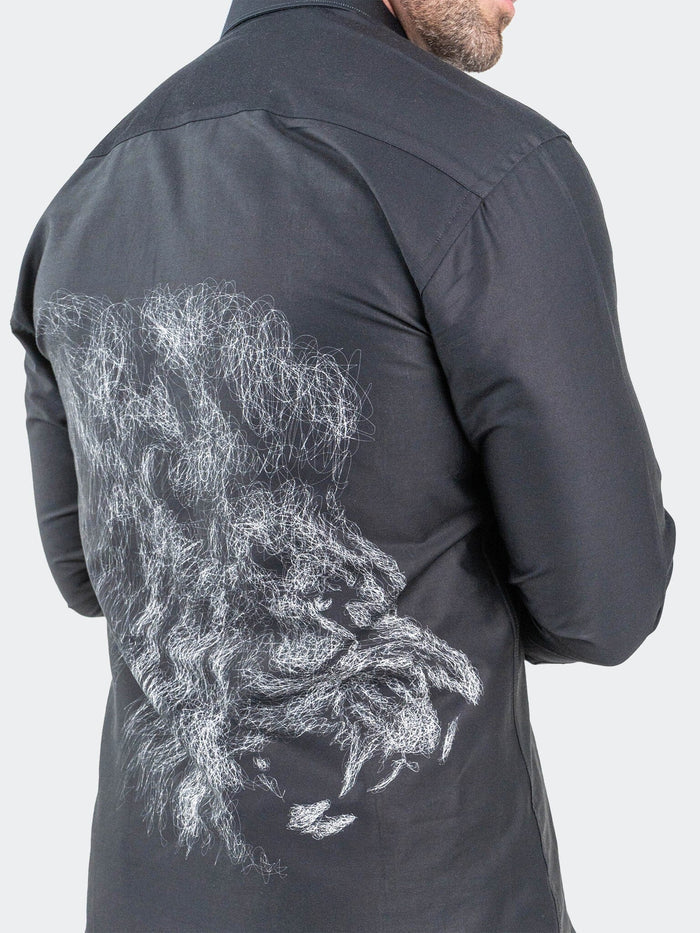 Maceoo Stretch Shirt | Fibonacci LionChalk Black